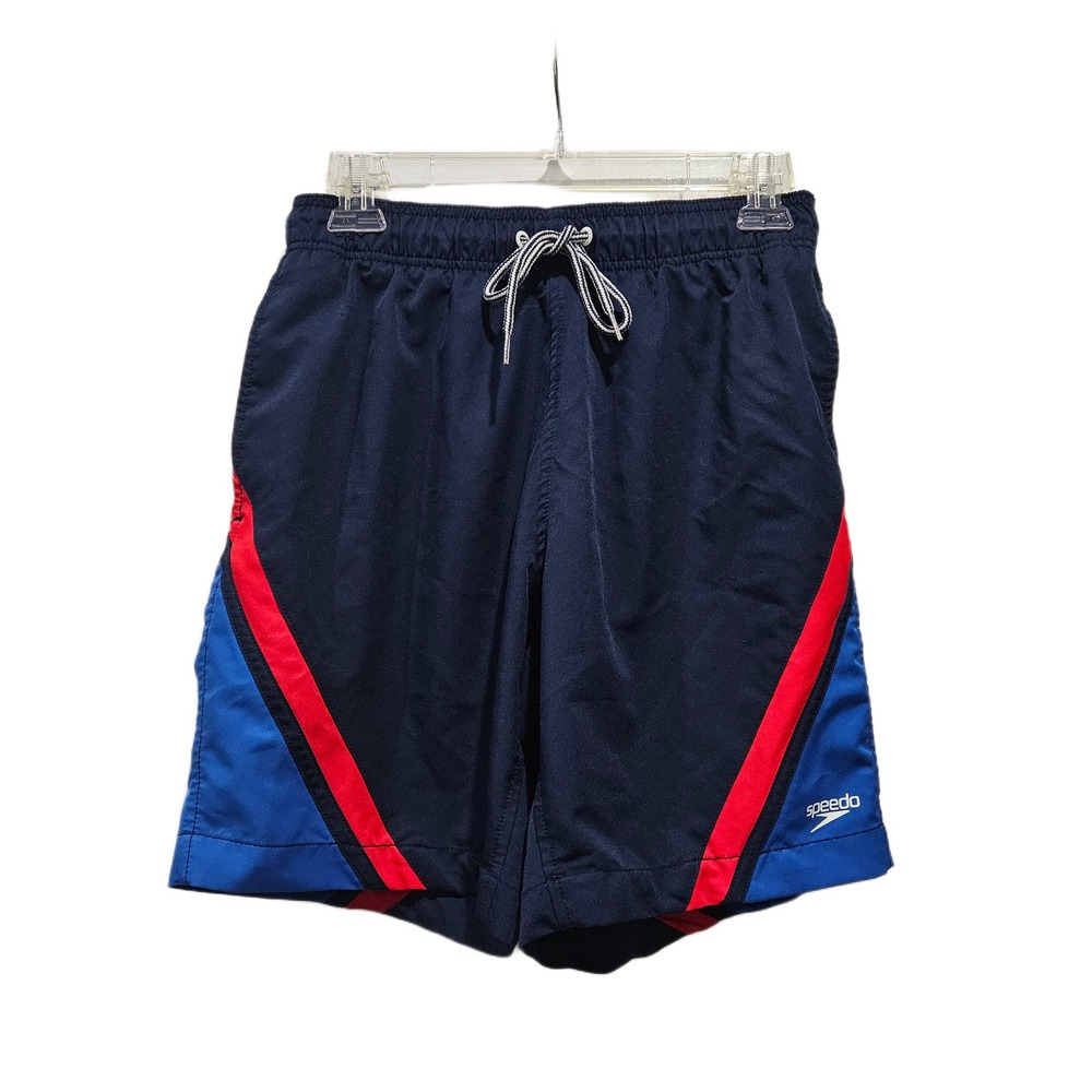 Speedo Men's Blue and Red Swim Board Shorts Size‎ Small